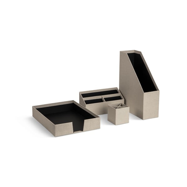 Kartonowe organizery zestaw 4 szt. Hugo Canvas Paper Laminate – Bigso