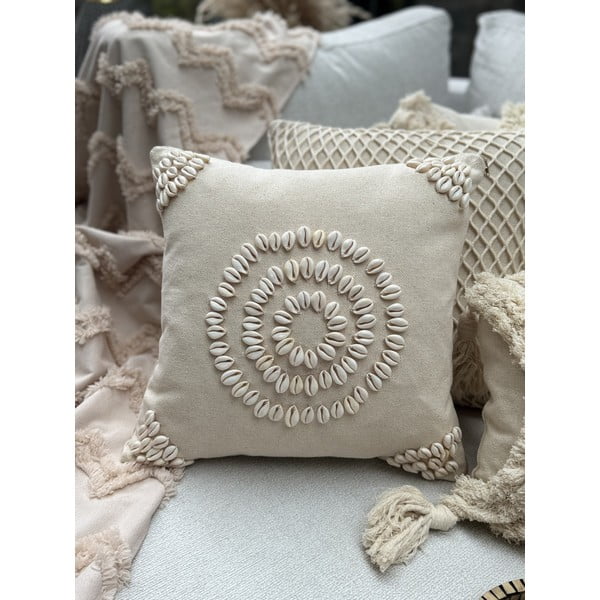 Bawełniana poszewka na poduszkę 43x43 cm Seashells – Mioli Decor