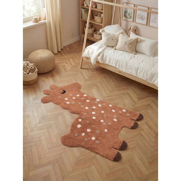 Brązowy bawełniany dywan dziecięcy odpowiedni do prania/tkany ręcznie 89x120 cm Snuggle Gino – Hanse Home-image-1
