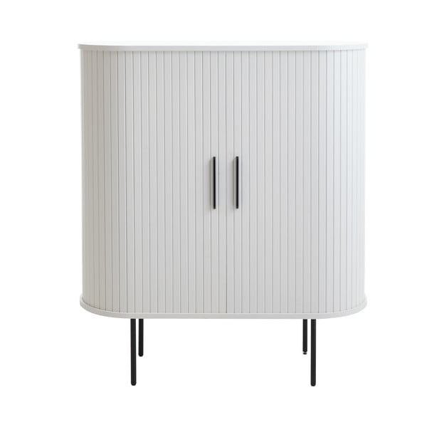 Biała szafka z drzwiami przesuwnymi 100x118x40 cm Nola – Unique Furniture