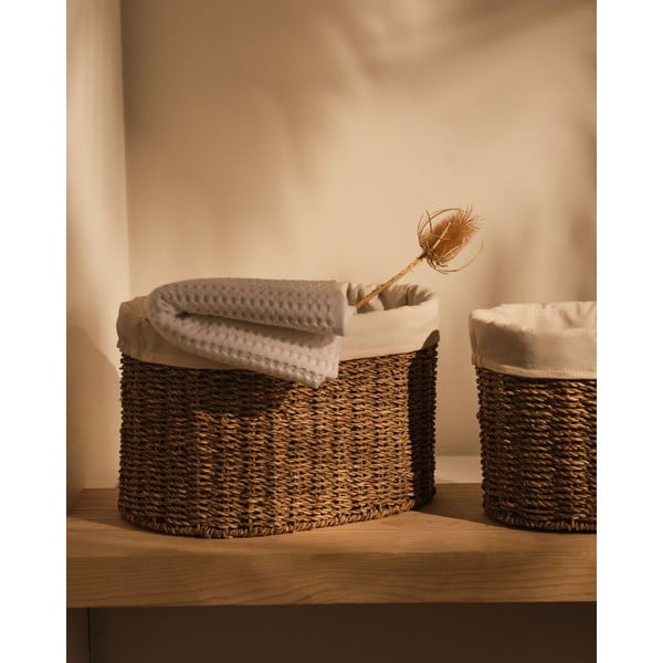 Koszyki z trawy morskiej zestaw 2 szt. 35x25x25 cm Tossa – Kave Home-image-1