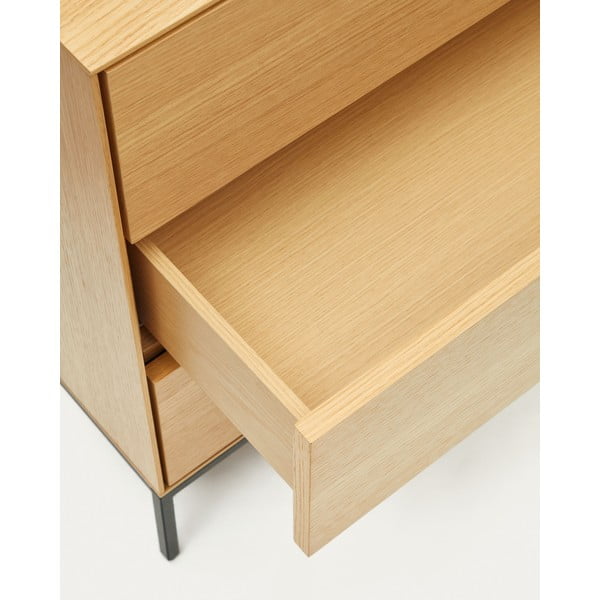 Niska komoda w dekorze dębu 110x75 cm Vedrana – Kave Home-image-4
