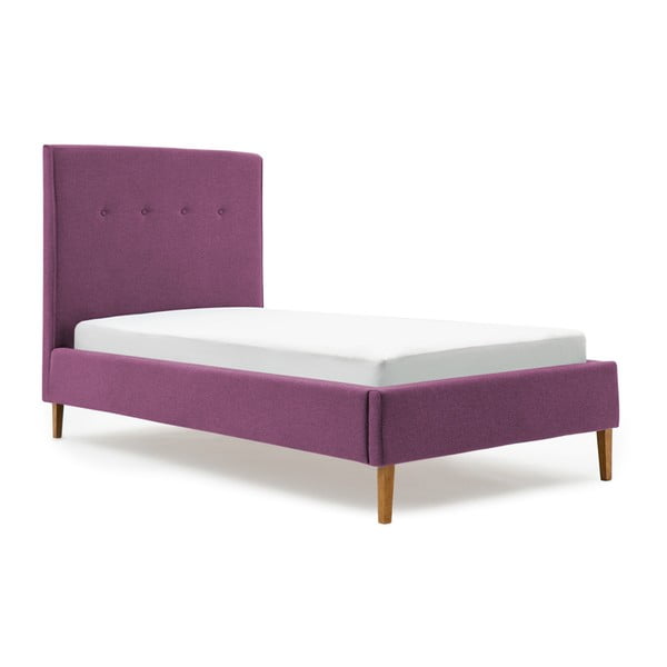 Fioletowe łóżko dziecięce PumPim Noa, 200x90 cm