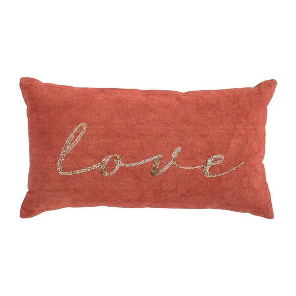 Pomarańczowa poduszka bawełniana Bloomingville Cushion Orego, 55x30 cm