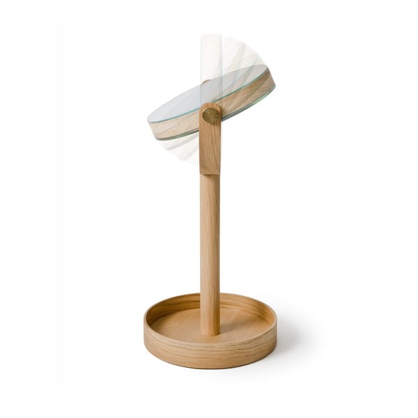 Lustro powiększające z drewnianą ramą (5x) kosmetyczne ø 19,5 cm Magnify – Wireworks-image-4