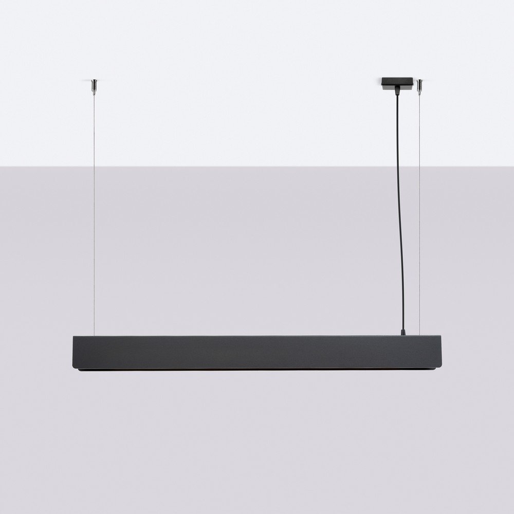Czarna metalowa lampa wisząca LED Nebula – Sollux (zdjęcie 7)