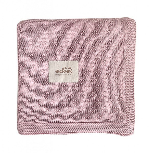 Różowy bambusowy koc dziecięcy 80x100 cm – Malomi Kids-image-2