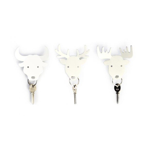 Wieszak na klucze QUALY Deer Key Holder, biały-image-3