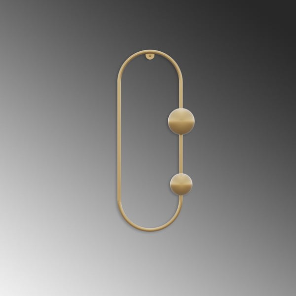 Metalowy wieszak ścienny w kolorze złota Dama – Kalune Design-image-4