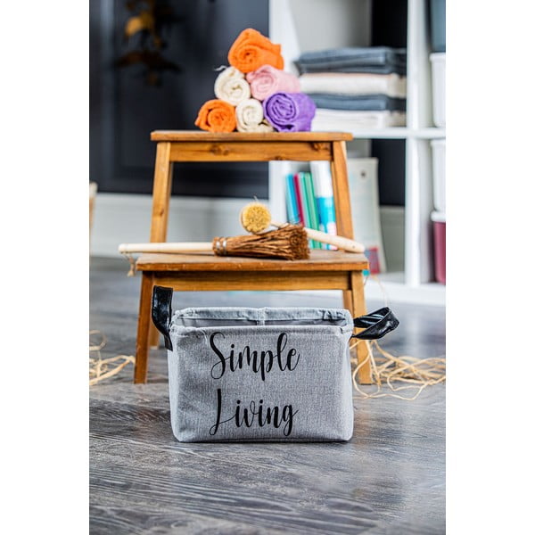 Tekstylny koszyk do przechowywania 30x22x19 cm – Mioli Decor-image-1