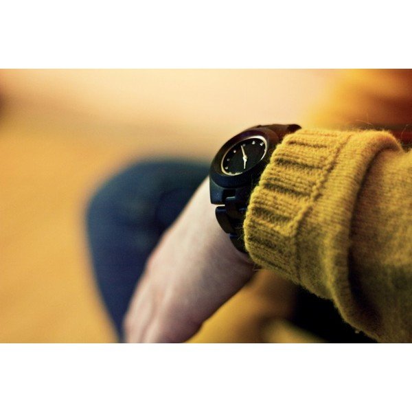 Drewniany zegarek damski Odyssey Black-image-4