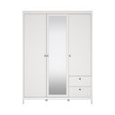 Biała szafa z lustrem 150x199x58 cm Madrid – Tvilum