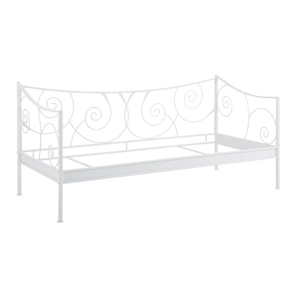 Białe łóżko metalowe Støraa Isabelle, 90x200 cm