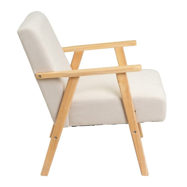 Biały fotel z tkaniny szenilowej Vintage – Casa Selección-image-3