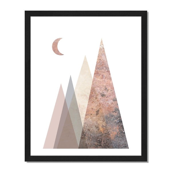 Obraz w ramie Liv Corday Scandi Night Mountains, 40x50 cm
