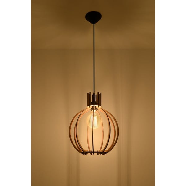 Drewniana lampa wisząca Sollux Laranxa-image-3