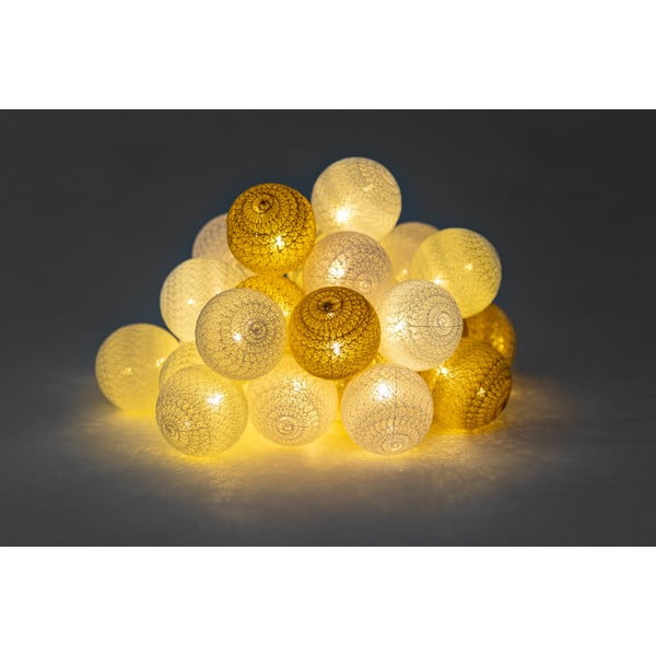 Beżowa girlanda świetlna z LED LUKKA, 30 lampek-image-1