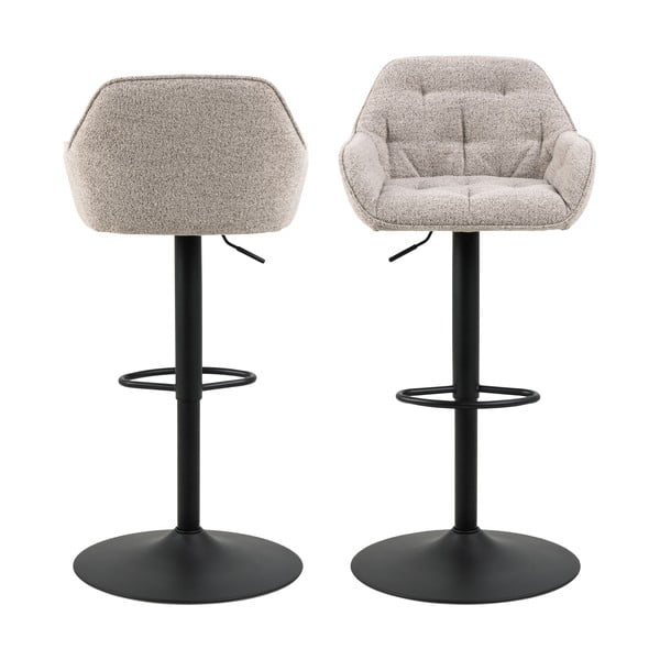 Jasnoszare hokery obrotowe zestaw 2 szt. 109 cm Brooke – Actona-image-3