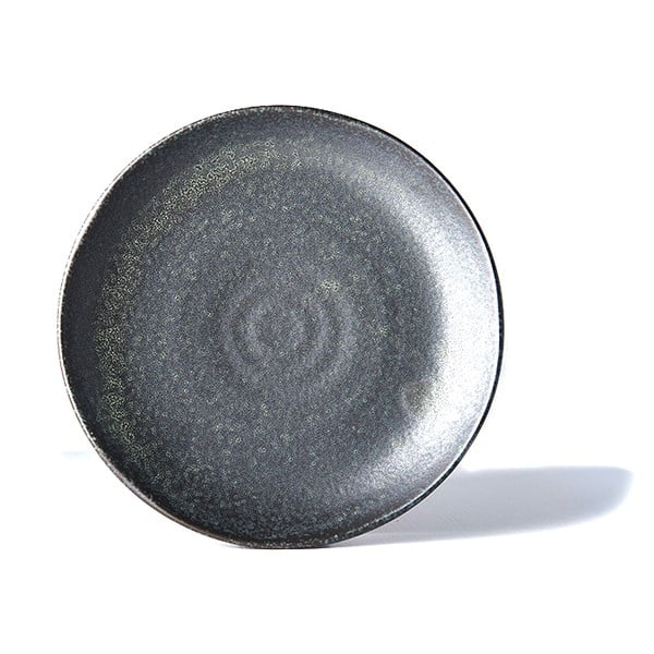 Czarny talerz ceramiczny MIJ BB, ø 24,5 cm