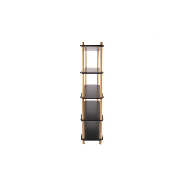 Czarny regał z bambusowymi nogami Leitmotiv Cabinet Simplicity-image-3
