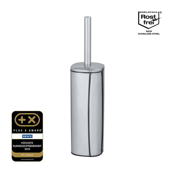 Szczotka do WC w kolorze srebra Wenko Alassio-image-3