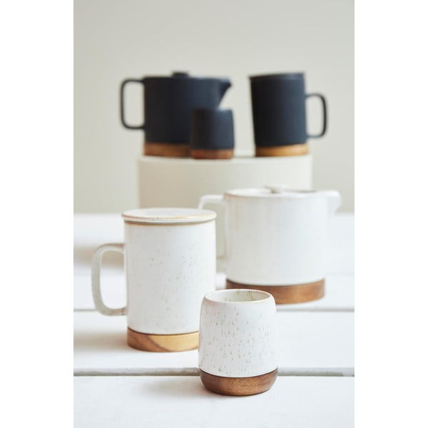 Kremowa kamionkowa filiżanka 100 ml Nordika – Sema-image-1