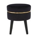 Czarny stołek tapicerowany Mauro Ferretti Paris