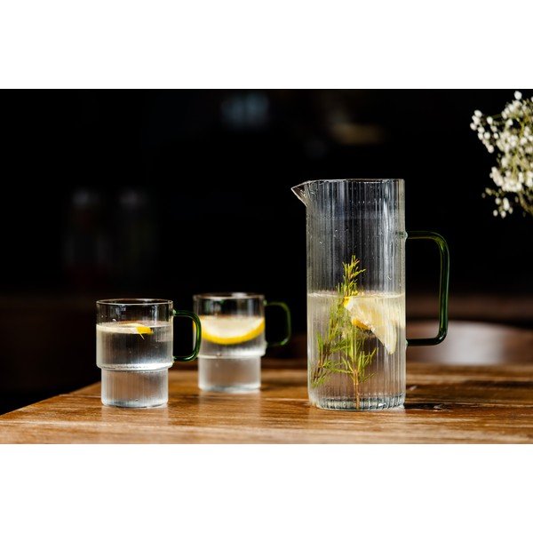 Zielone szklane kubki zestaw 2 szt. do cappuccino 350 ml Livio – Vialli Design-image-2