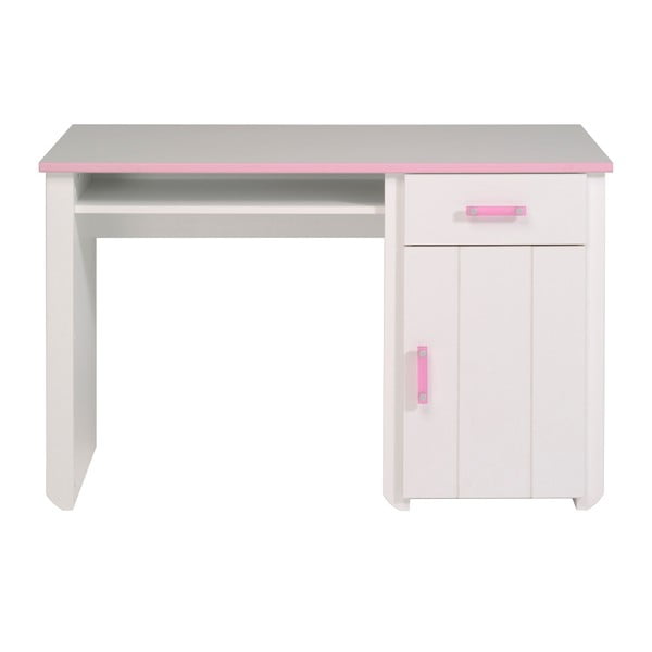 Różowo-białe biurko Parisot Amabelle
