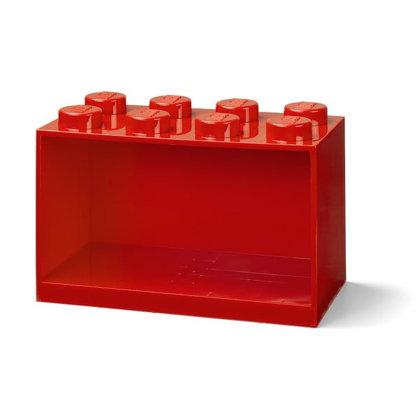 Dziecięca czerwona półka ścienna LEGO® Brick 8-image-2