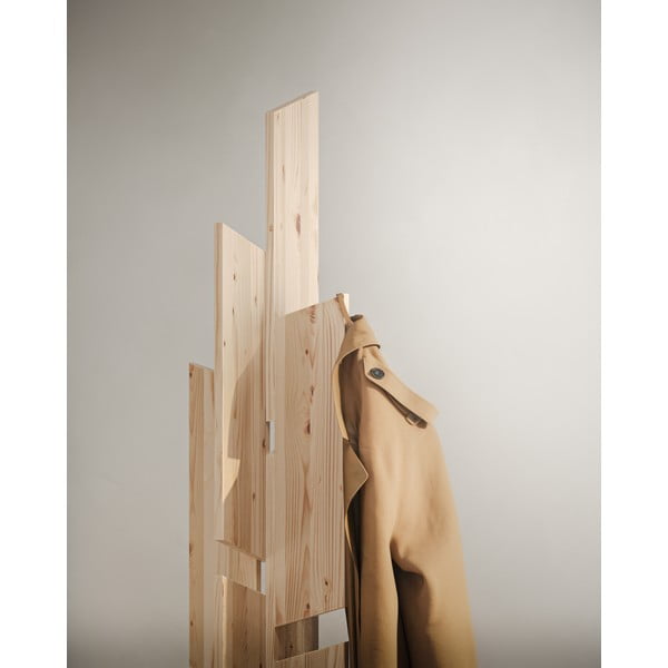 Wieszak z litego drewna sosnowego w naturalnym kolorze 60x186 cm Keeper – Karup Design-image-3