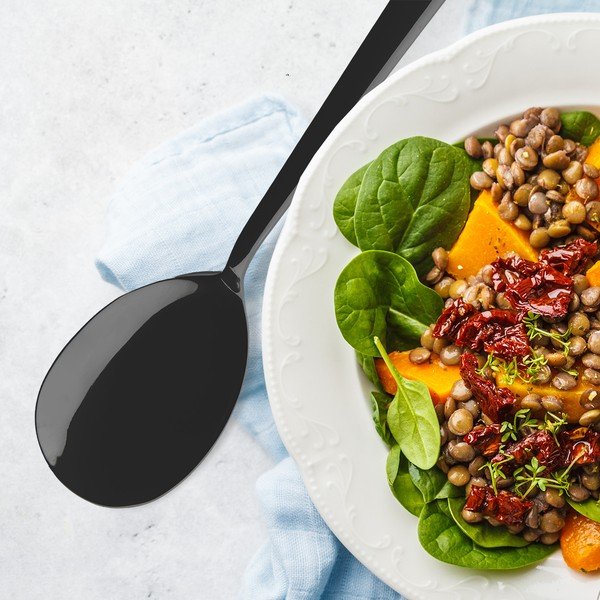 Sztućce do sałatek ze stali nierdzewnej Black – Orion-image-1