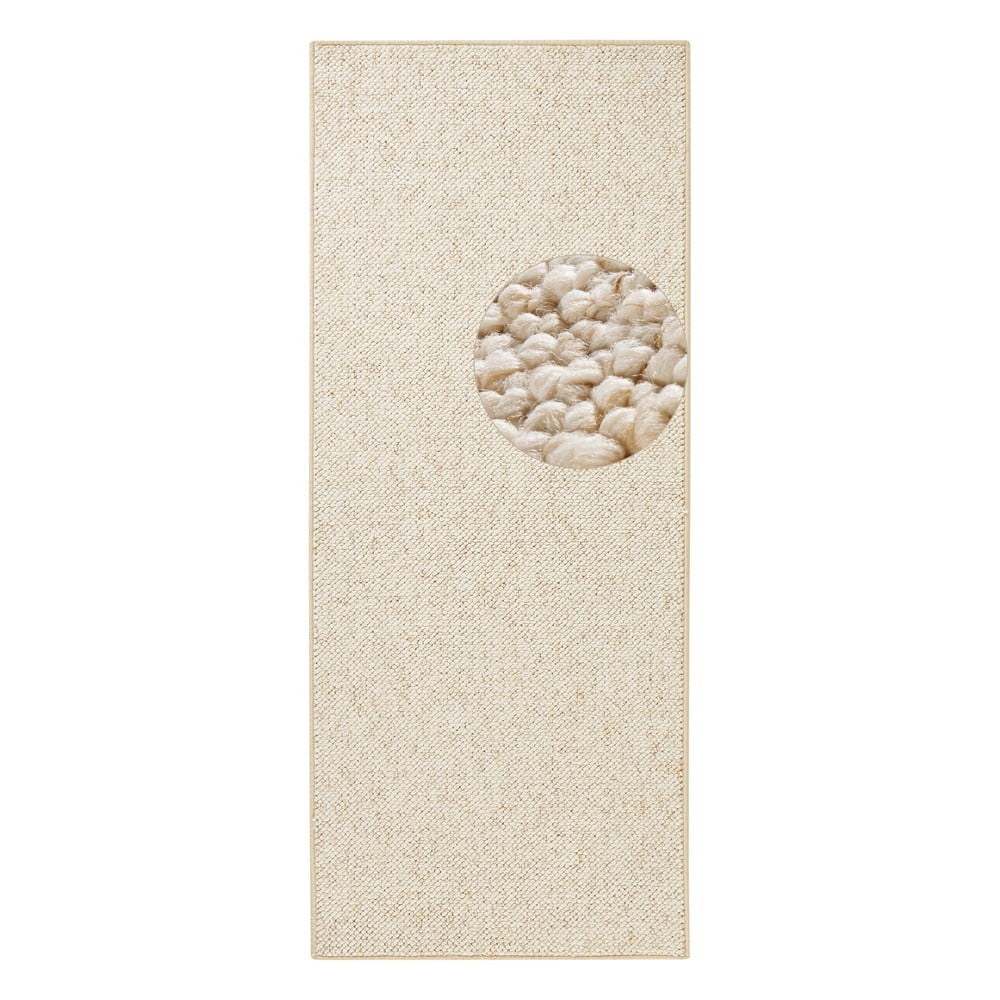 Kremowy chodnik 80x300 cm Wolly – BT Carpet