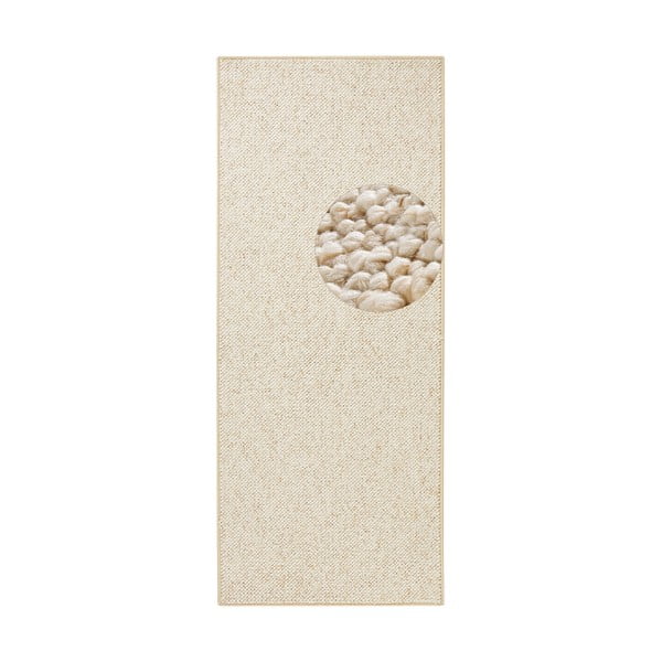 Kremowy chodnik 80x200 cm Wolly – BT Carpet