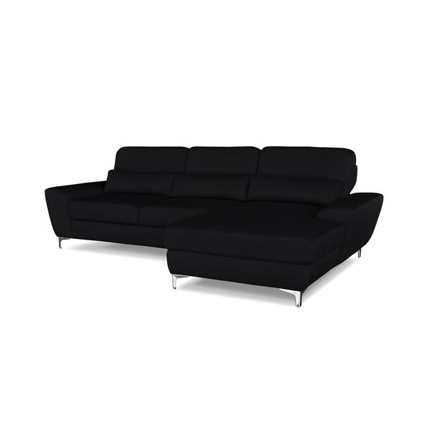 Czarny rozkładany narożnik prawostronny Windsor  & Co. Sofas Omega-image-3