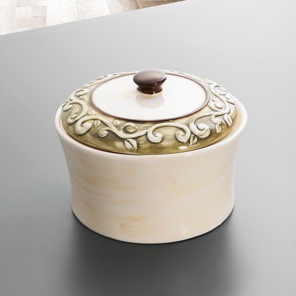 Owalny pojemnik ceramiczny z pokrywką Cihan Bilisim Tekstil