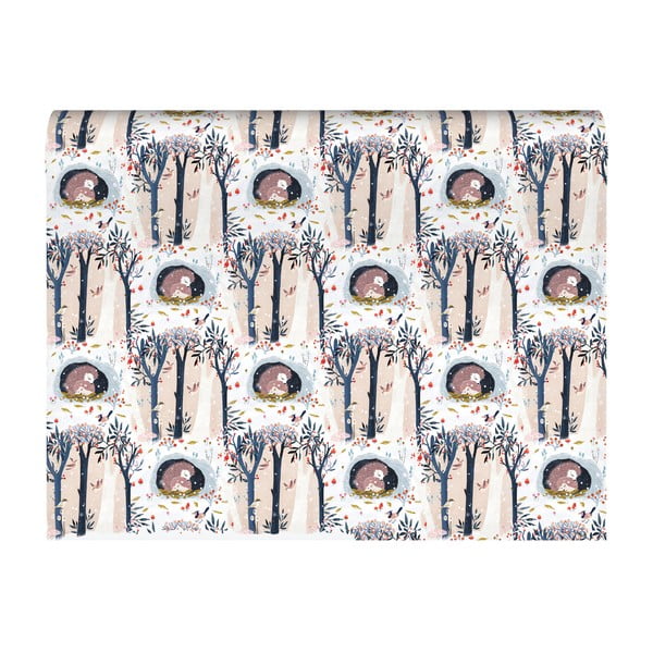 Papiery do pakowania prezentów ze świątecznym motywem zestaw 5 szt. 69,5x48,5 cm Wild Wood Hideaway – Roger la Borde-image-1