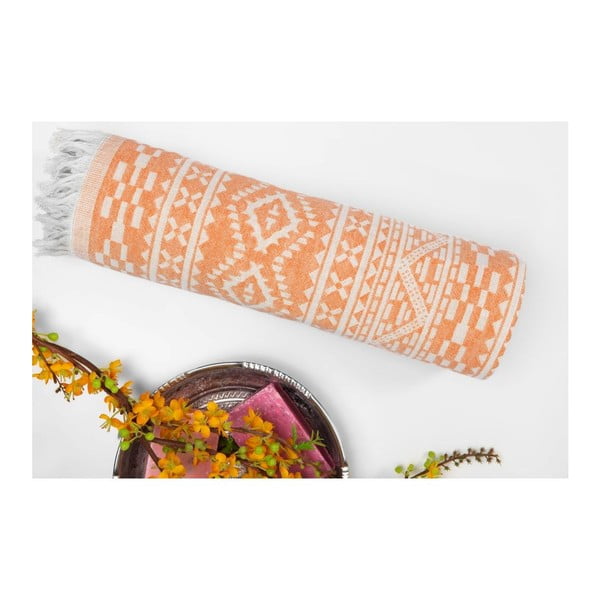 Ręcznik hammam Motif Orange, 100x175 cm