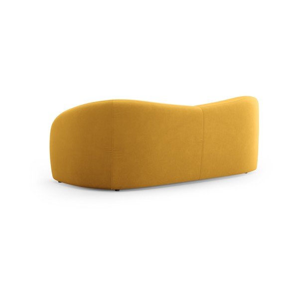 Musztardowa aksamitna sofa 197 cm Santi – Interieurs 86-image-3