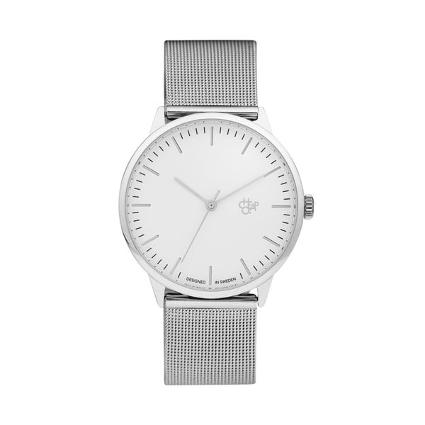 Zegarek ze srebrnym paskiem i z białym cyferblatem CHPO Nando