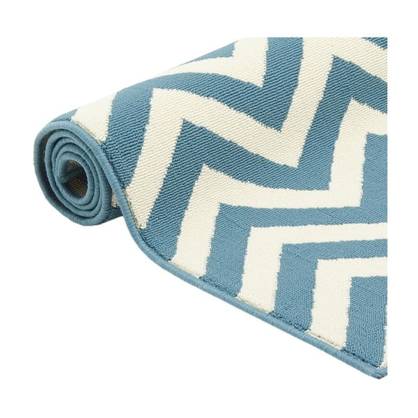 Jasnoniebieski dywan odpowiedni na zewnątrz Floorita Waves, 133x190 cm-image-3