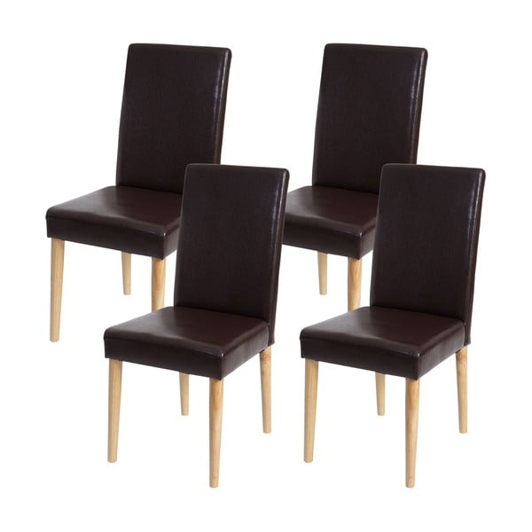 Komplet 4 brązowych krzeseł do jadalni Mendler Lublin
