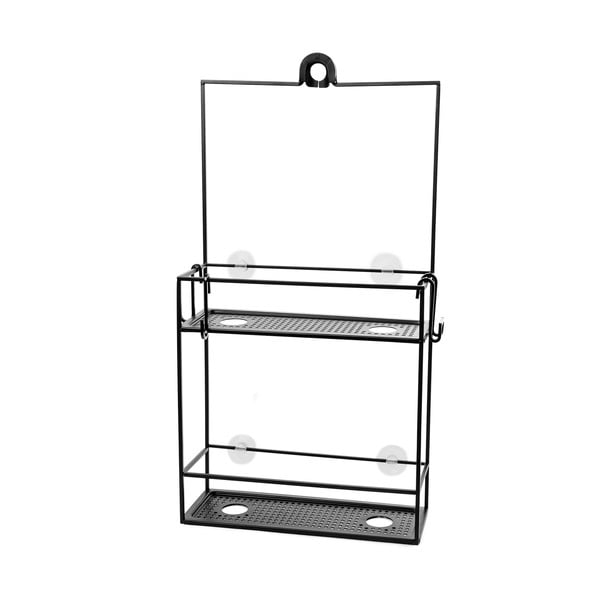 Czarna wisząca stalowa półka łazienkowa Cubiko – Umbra-image-2