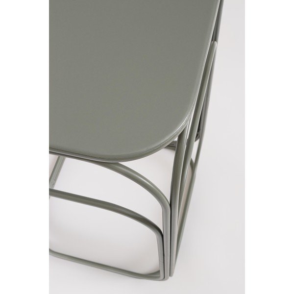 Szaro-ceglaste metalowe stoliki zestaw 2 szt. 36x36 cm Clarity – Bizzotto-image-4