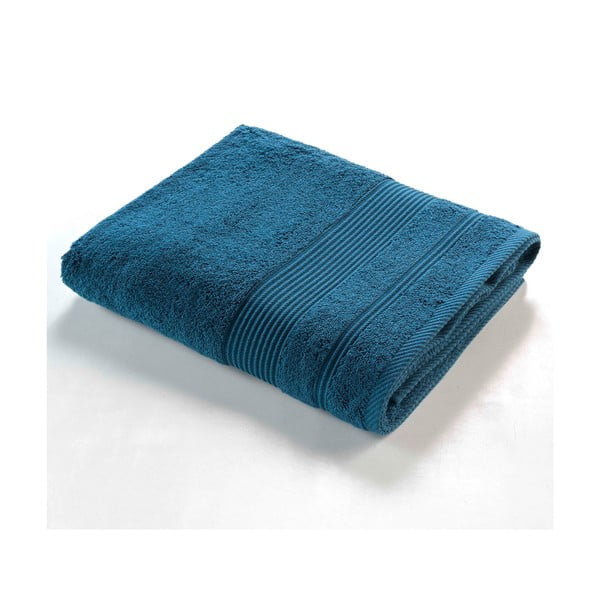 Ciemnoniebieski bawełniany ręcznik kąpielowy frotte 90x150 cm Tendresse – douceur d'intérieur