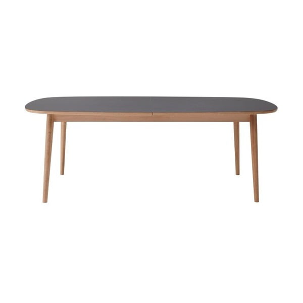 Brązowy rozkładany stół z ciemnoszarym blatem WOOD AND VISION Bow, 210x105 cm
