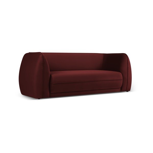 Czerwona aksamitna sofa 190 cm Lando – Micadoni Home-image-2