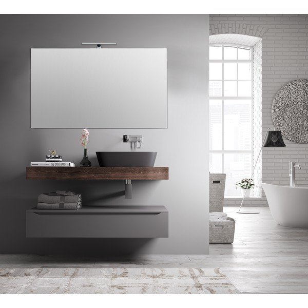 Lustro ścienne z oświetleniem LED Tomasucci, 120x60 cm-image-1