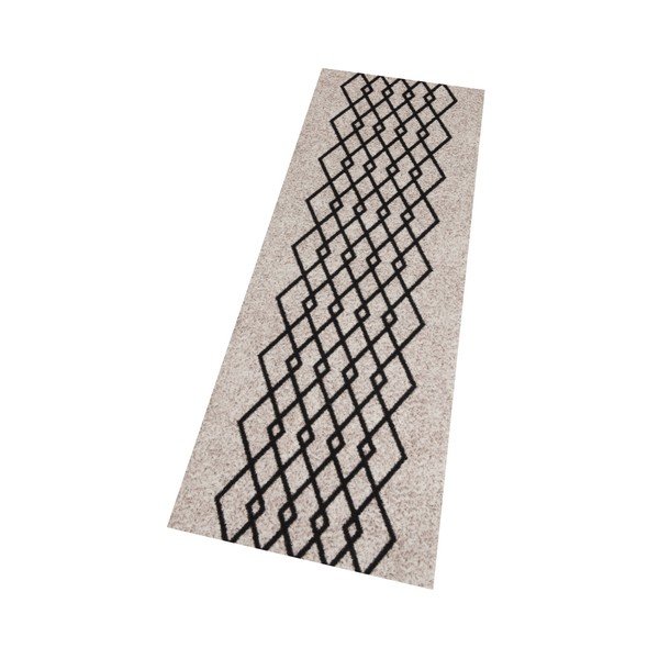 Kremowo-czarny chodnik Zala Living Cook & Clean Waves, 60x180 cm-image-1