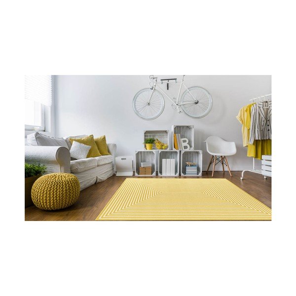 Żółty dywan odpowiedni na zewnątrz Floorita Braid, 160x230 cm-image-3